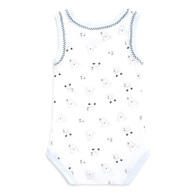Boys Light Blue Set of 2 Body Suit image number null